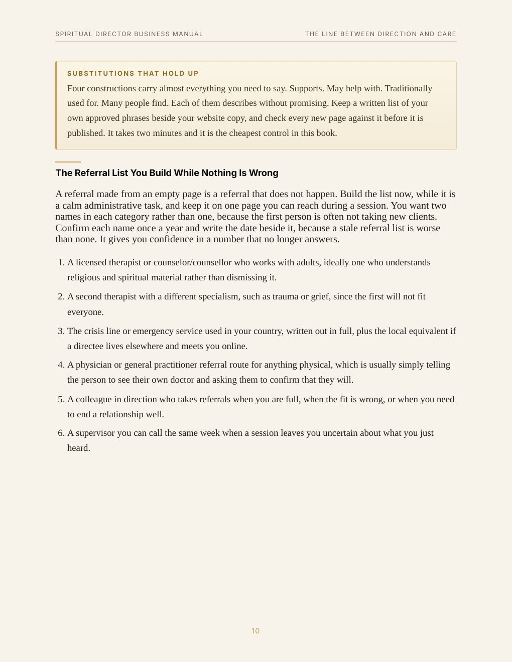 Spiritual Director Business Manual, preview page 19