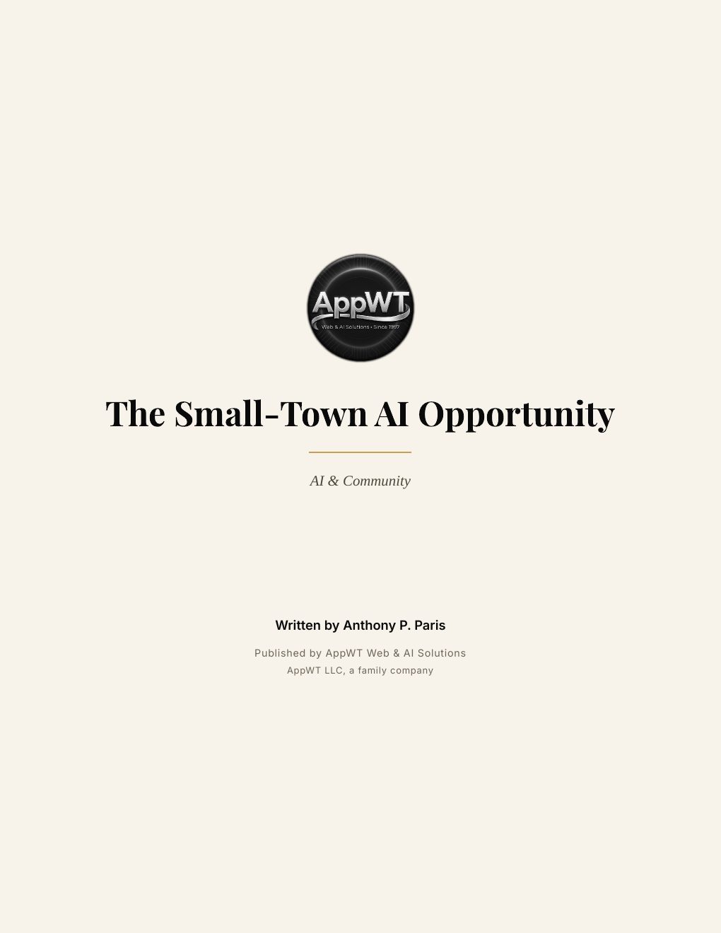 The Small-Town AI Opportunity, preview page 2