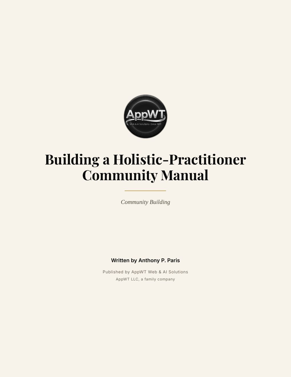 Building a Holistic-Practitioner Community Manual, preview page 2