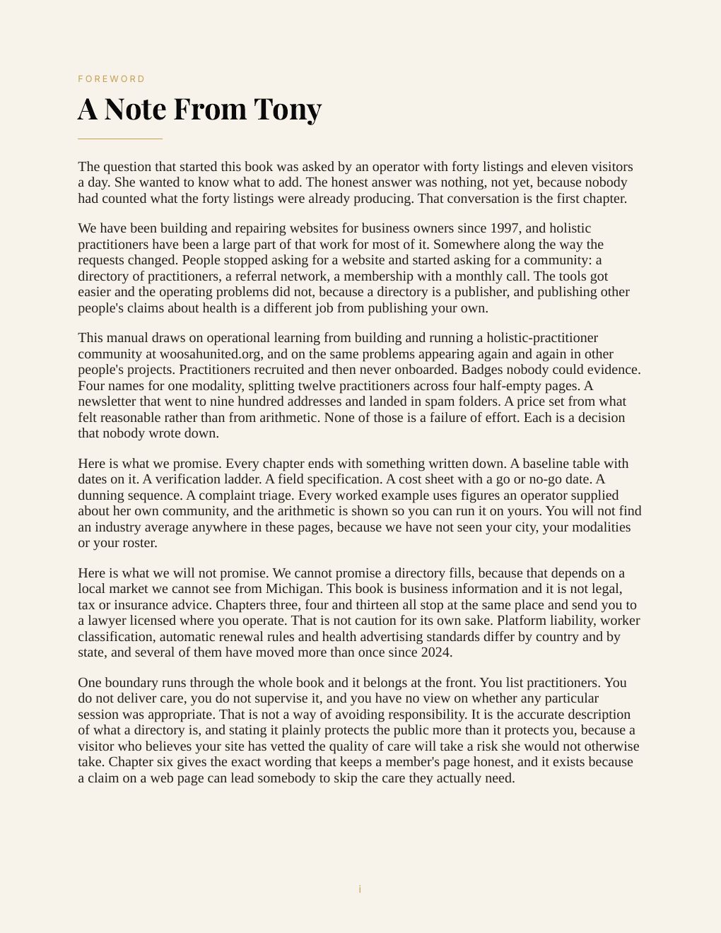 Building a Holistic-Practitioner Community Manual, preview page 4