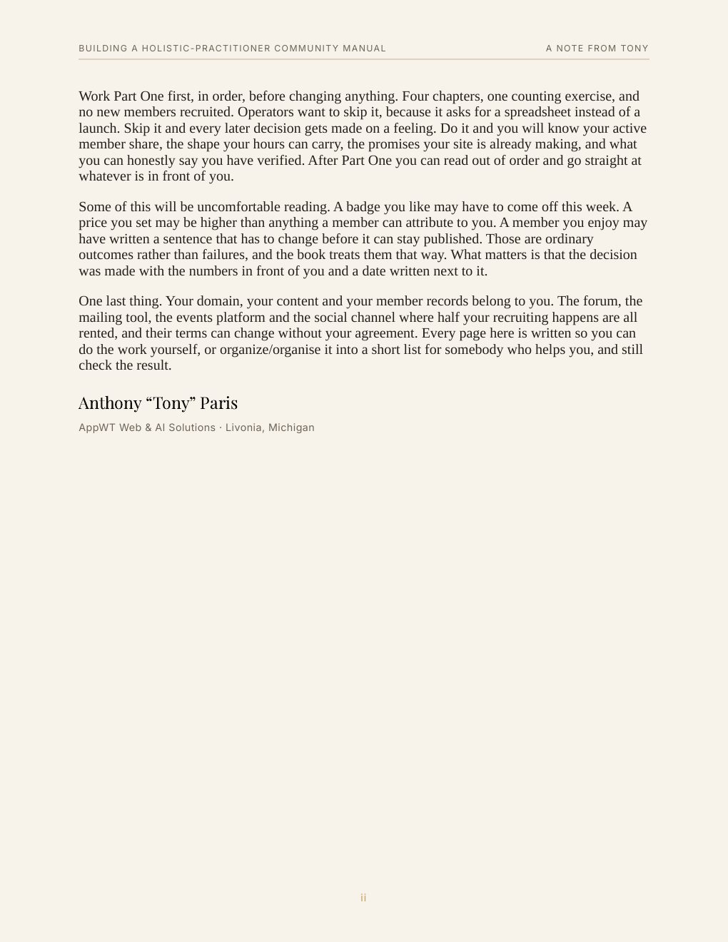 Building a Holistic-Practitioner Community Manual, preview page 5