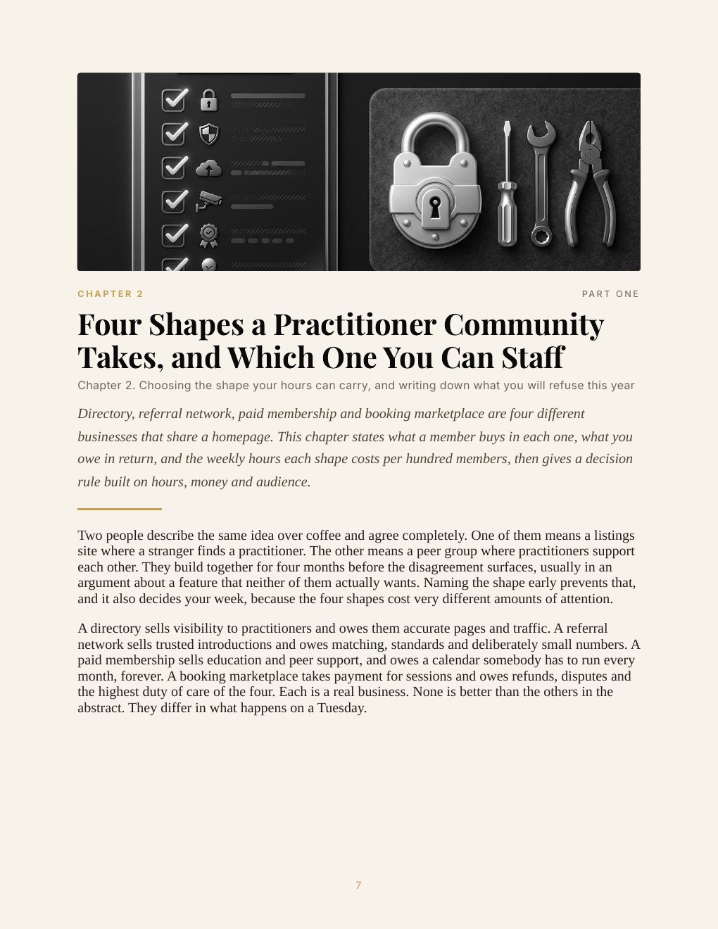 Building a Holistic-Practitioner Community Manual, preview page 16