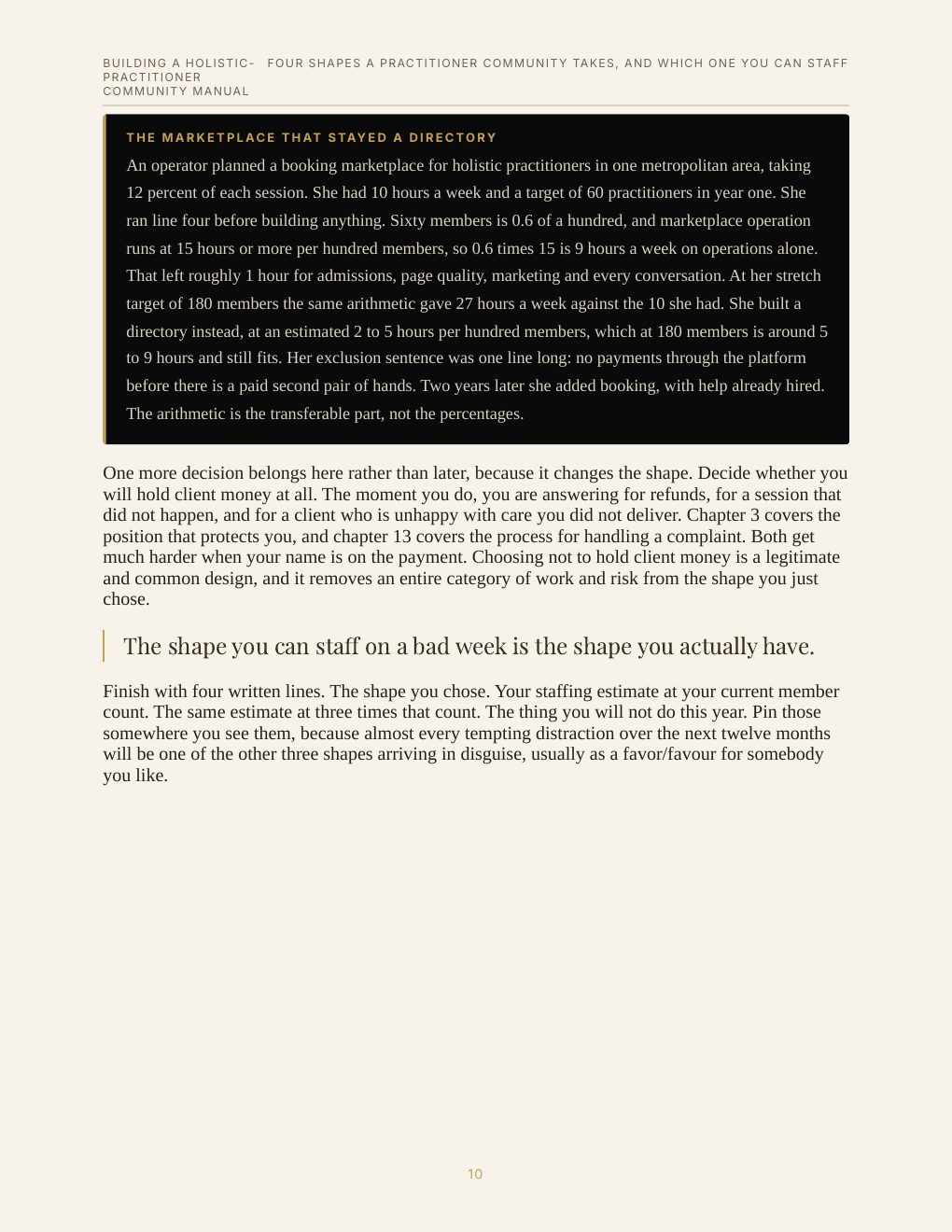 Building a Holistic-Practitioner Community Manual, preview page 19